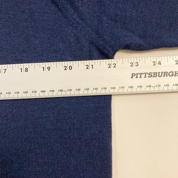 NWOT BROOKS BROTHERS Sweater Men M Navy Merino-Wool V-Neck Long-Sleeve - Picture 7 of 9